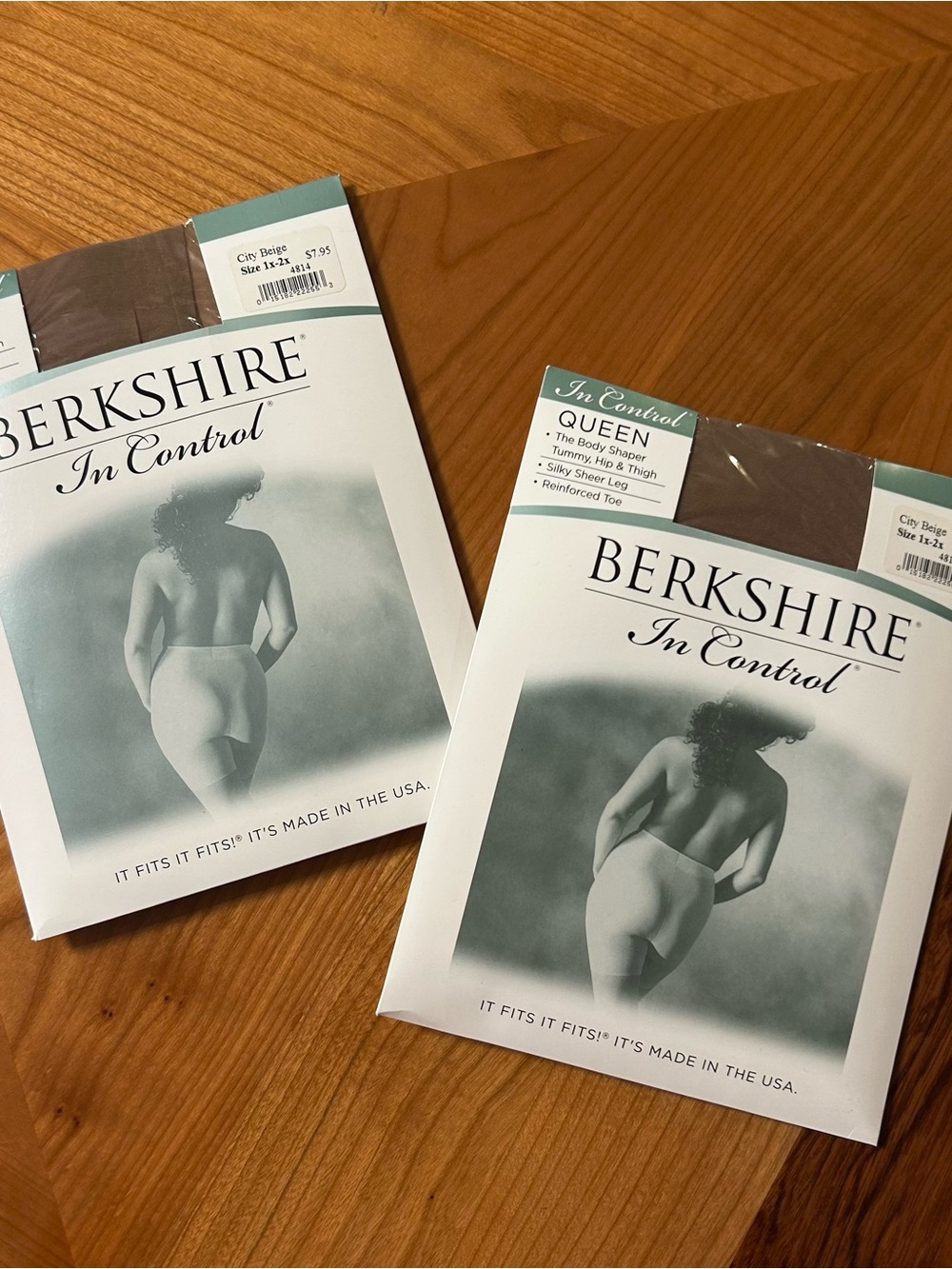 New- 2-Berkshire In Control Women's Pantyhose Size 1x-2x - City Beige